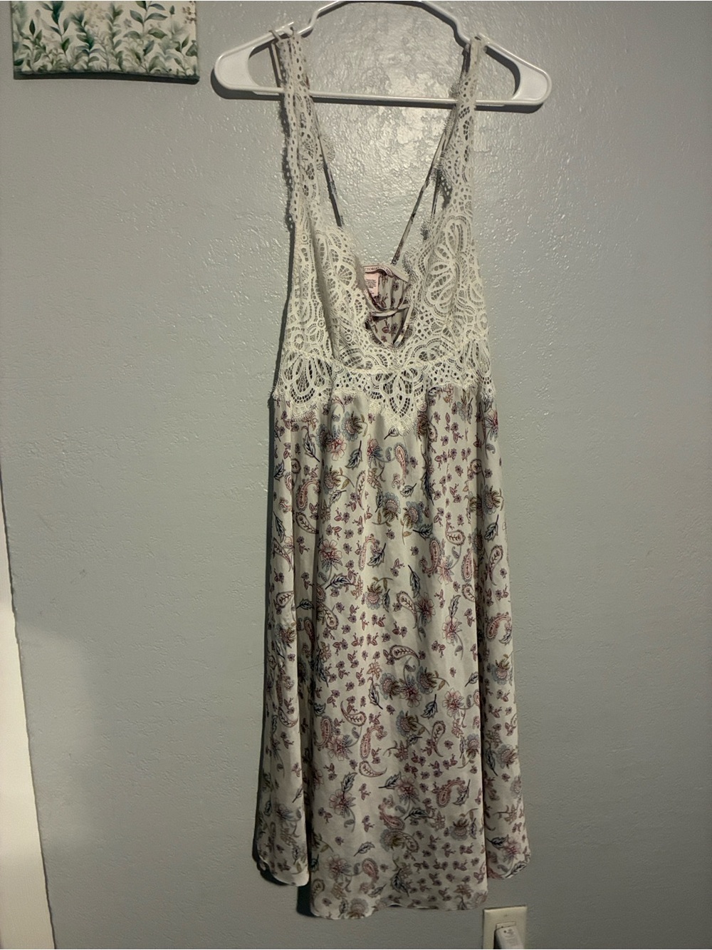 Victoria’s Secret Floral Lace Sleep Nightgown Pajama Size Large